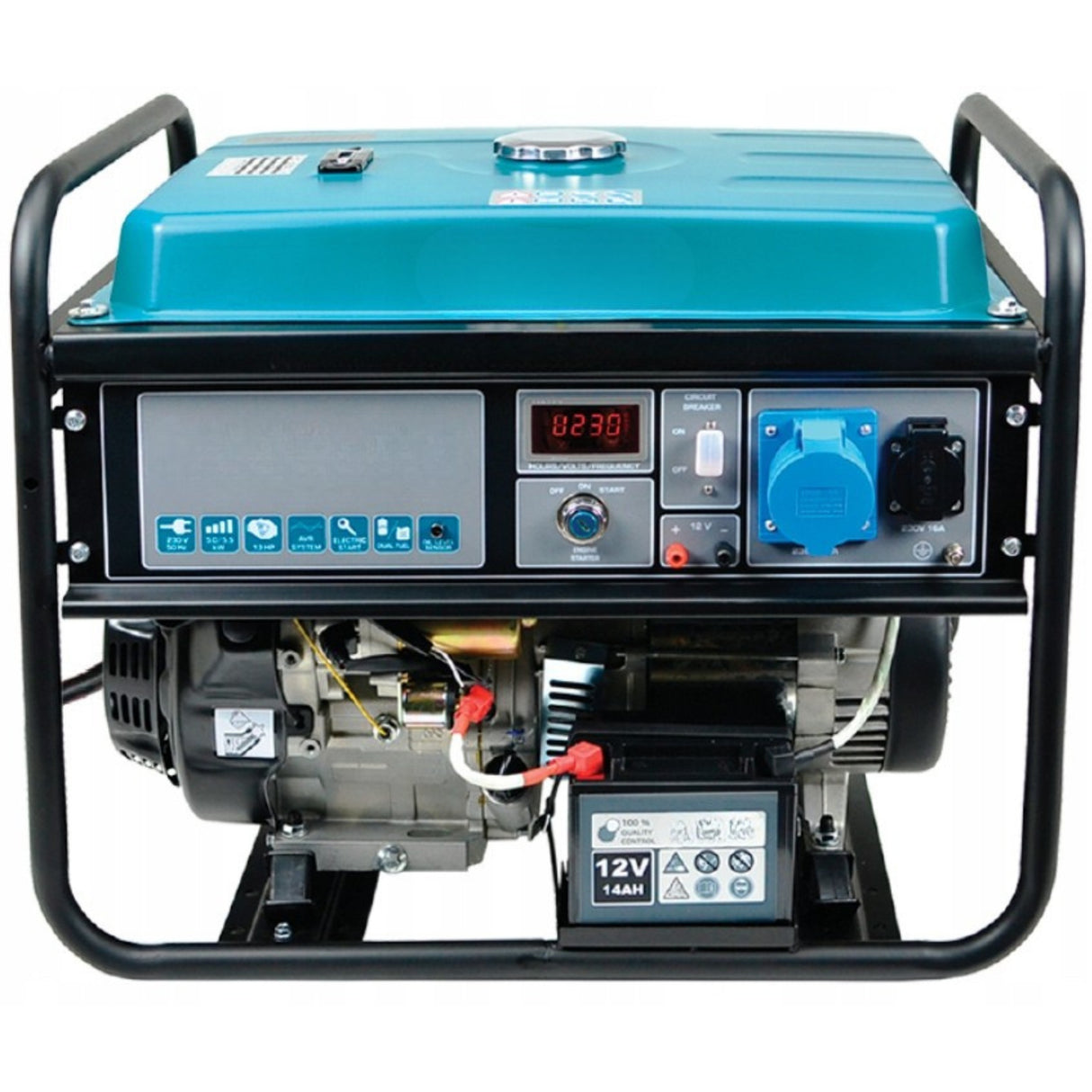 Agregat Prądotwórczy Jednofazowy DUAL FUEL LPG Benzyna 230V 5,5kW AVR