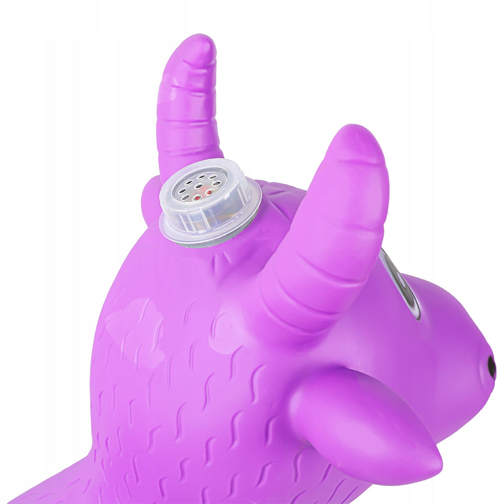 Skoczek do Skakania Krowa Różowa Muzyka Światło Odgłosy 56 cm Gumowy
