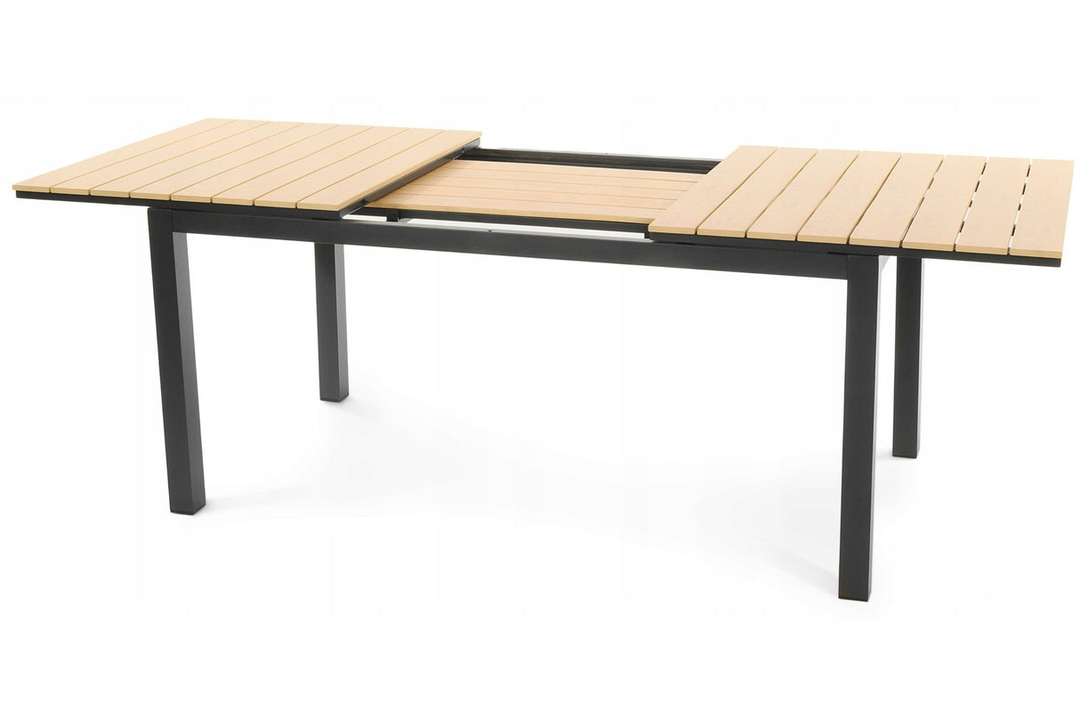 Duży Stół Ogrodowy Rozkładany Aluminiowy Prostokątny 8 Osób 160/210x90 cm
