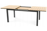 Duży Stół Ogrodowy Rozkładany Aluminiowy Prostokątny 8 Osób 160/210x90 cm