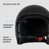 Kask Motocyklowy retro Wizjer Skuter Mat - L 59/60