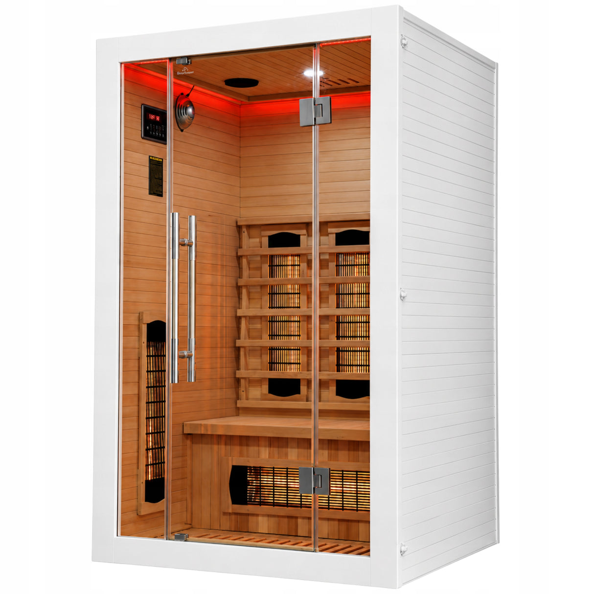 Sauna Dwuosobowa Infrared Domowe Spa na 2 Osoby Biała Lumi Core Relaks