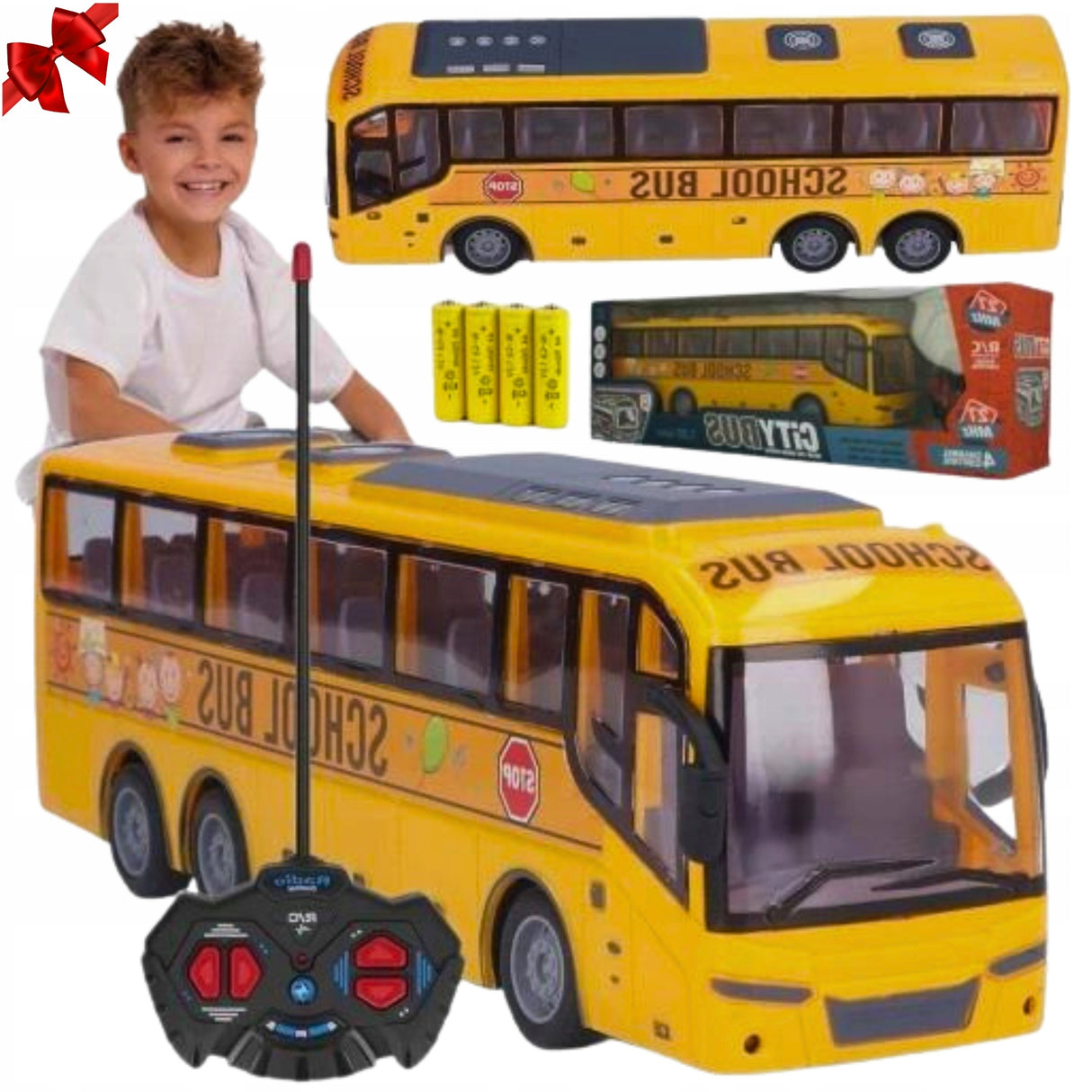 Autobus ZDALNIE STEROWANY Samochód Auto RC Światła Prezent Święta Dziecko