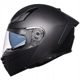 Kask Szczękowy Motocyklowy pod Interkom Blenda Czarny Met Rozmiar XS