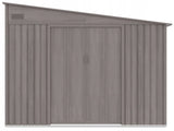 Duży Domek Narzędziowy Ogrodowy Jednospadowy Dach Szary 279x321cm Stalowy