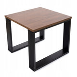 Zestaw 2 Stoliki Kawowe Loft Retro Dąb Brown Craft Kwadrat 2 Poziomy 60x60