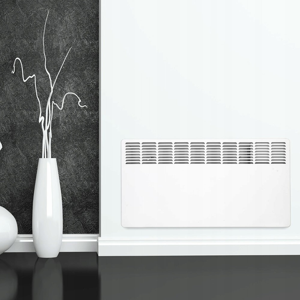 Grzejnik Elektryczny Konwektorowy z Termostatem Dotykowy WiFi Biały 2000W