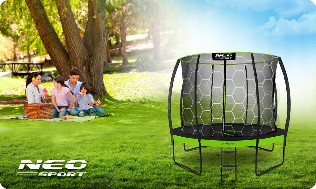 TRAMPOLINA OGRODOWA DLA DZIECI 252cm 8ft NEOSPORT POVES (244-252 cm)