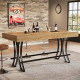Stół Kuchenny Industrialny LD0037 Brązowy 70x160x90 cm Prostokątny Trwały