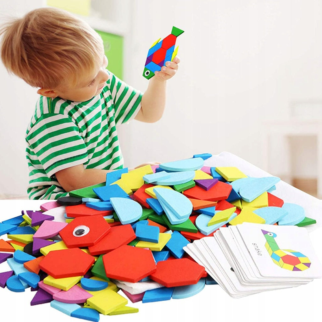 DREWNIANA EDUKACYJNA UKŁADANKA PUZZLE MONTESSORI