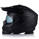 Kask Motocyklowy Predatora Daszek + 2xSzyba Czarny Mat S 4w1 Vito