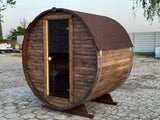 Sauna Ogrodowa Beczka 180 cm z Piecem HARVIA VEGA do Samodzielnego Montażu