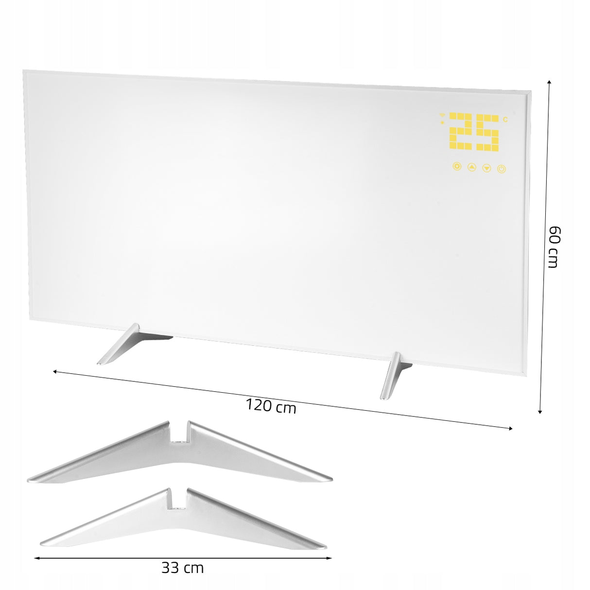 Grzejnik Na Podczerwień Promiennik IR WiFi Pilot Termostat 770W Ultra Slim