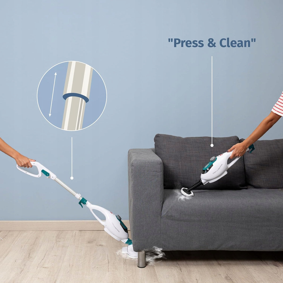 Mop Parowy Biały/Czarny 380 ml Di4 Multi10 Max Biały 10w1 1500W 380 ml
