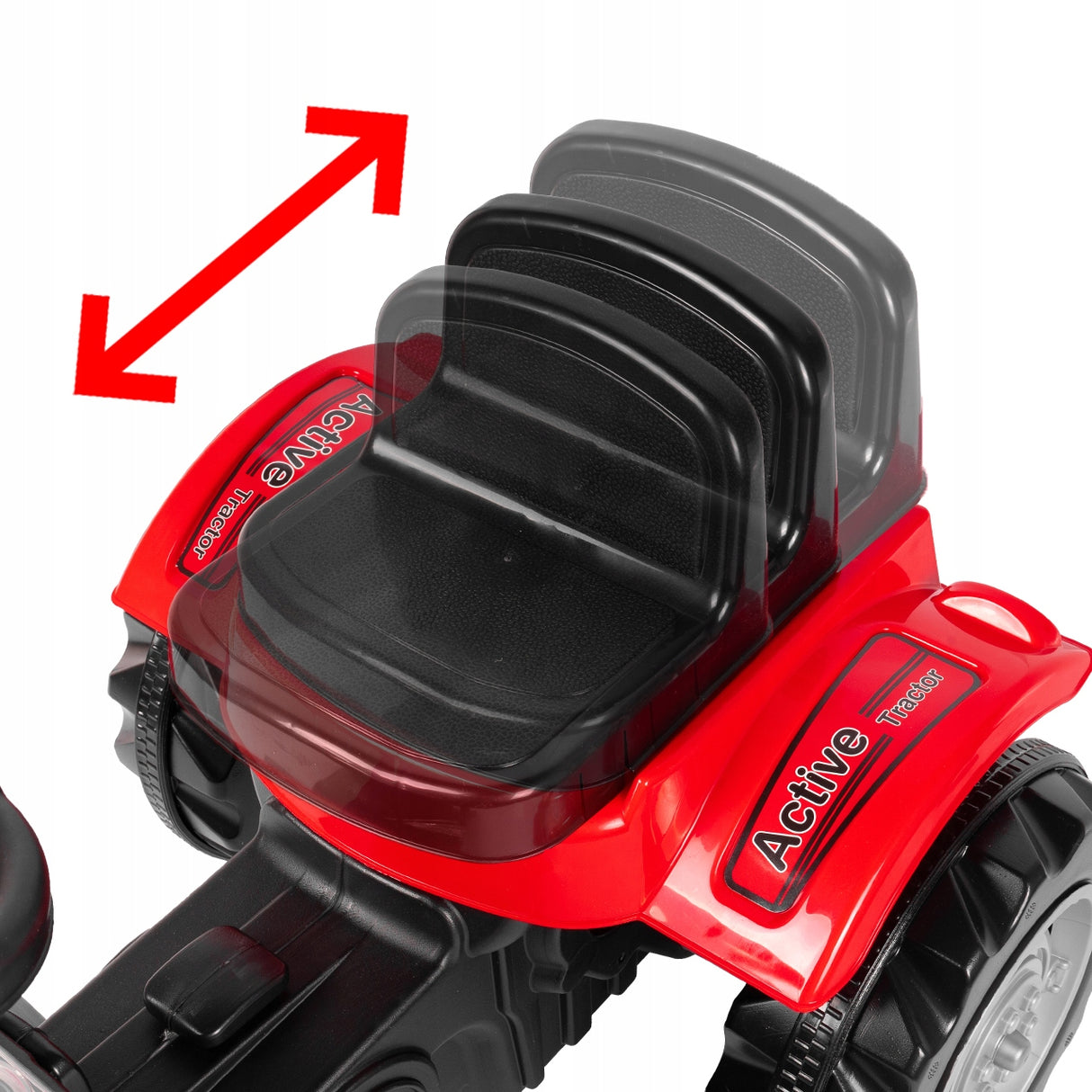 Duży Traktor na Pedały Przyczepa Jeździk dla Dziecka Czerwony TraktorekXXL