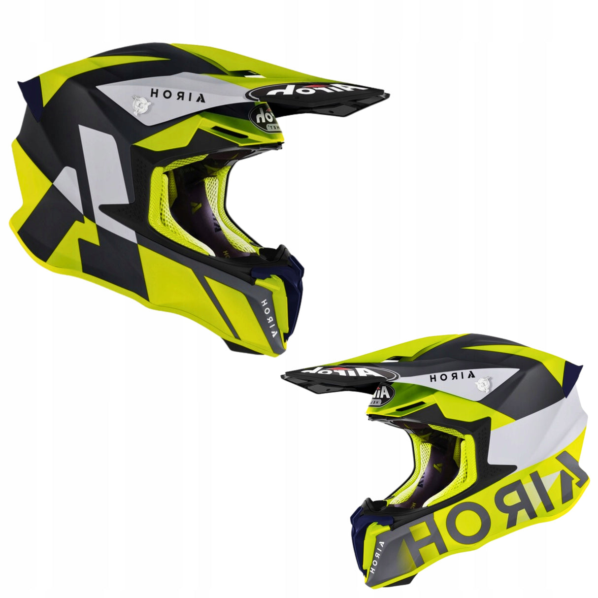 Kask Motocyklowy Enduro Offroad AIROH TWIST 2.0 Lift Żółty M