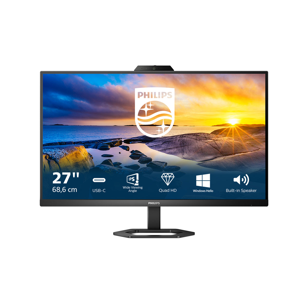 Monitor LED Philips 27E1N5600HE 27 " Cali 2560 x 1440 px IPS / PLS 1ms