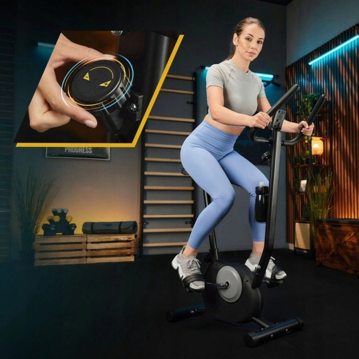 Rower Stacjonarny Treningowy do Ćwiczeń Rowerek Fitness Pionowy Mechaniczny