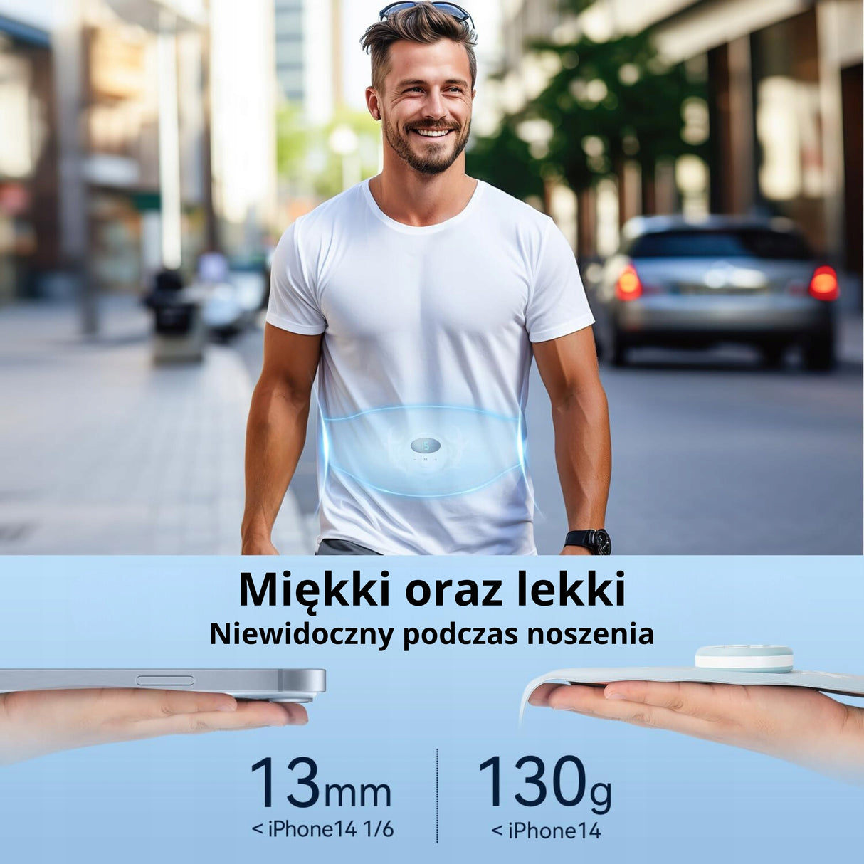 ElektroStymulator Mięśni Brzucha Pas Odchudzający ABS 6 Trybów UNIWERSALNY