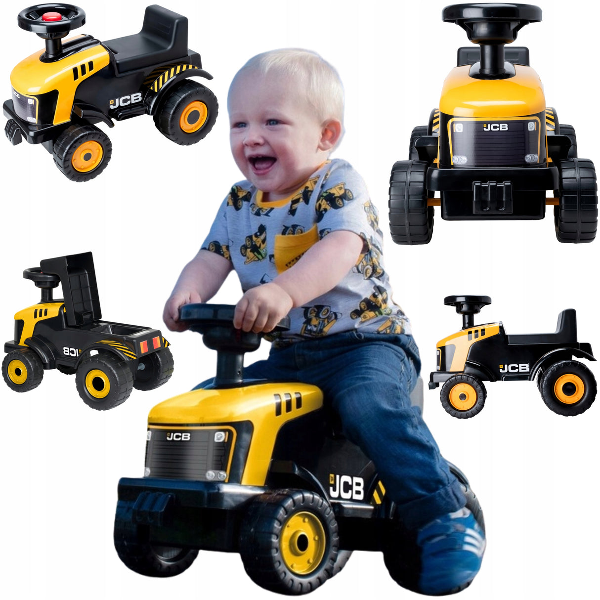 Jeździk Traktor do Odpychania Pchacz Oryginalny Ciągnik dla Dzieci 2+