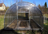 Szklarnia z Poliwęglanu Prosta Półokrągła Dobra 40x20 4mm 3x4m