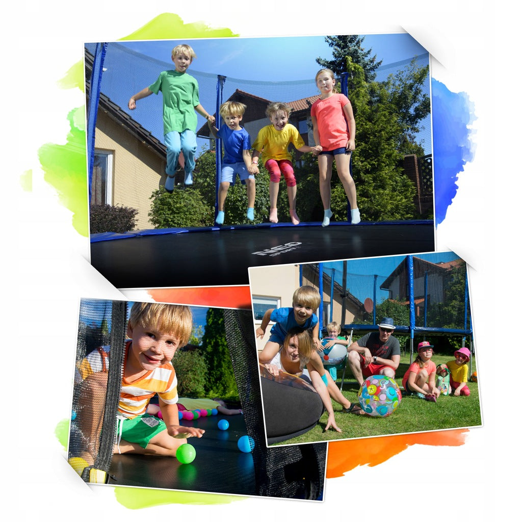 TRAMPOLINA OGRODOWA (365-374cm) 12ft NEOSPORT model 2024