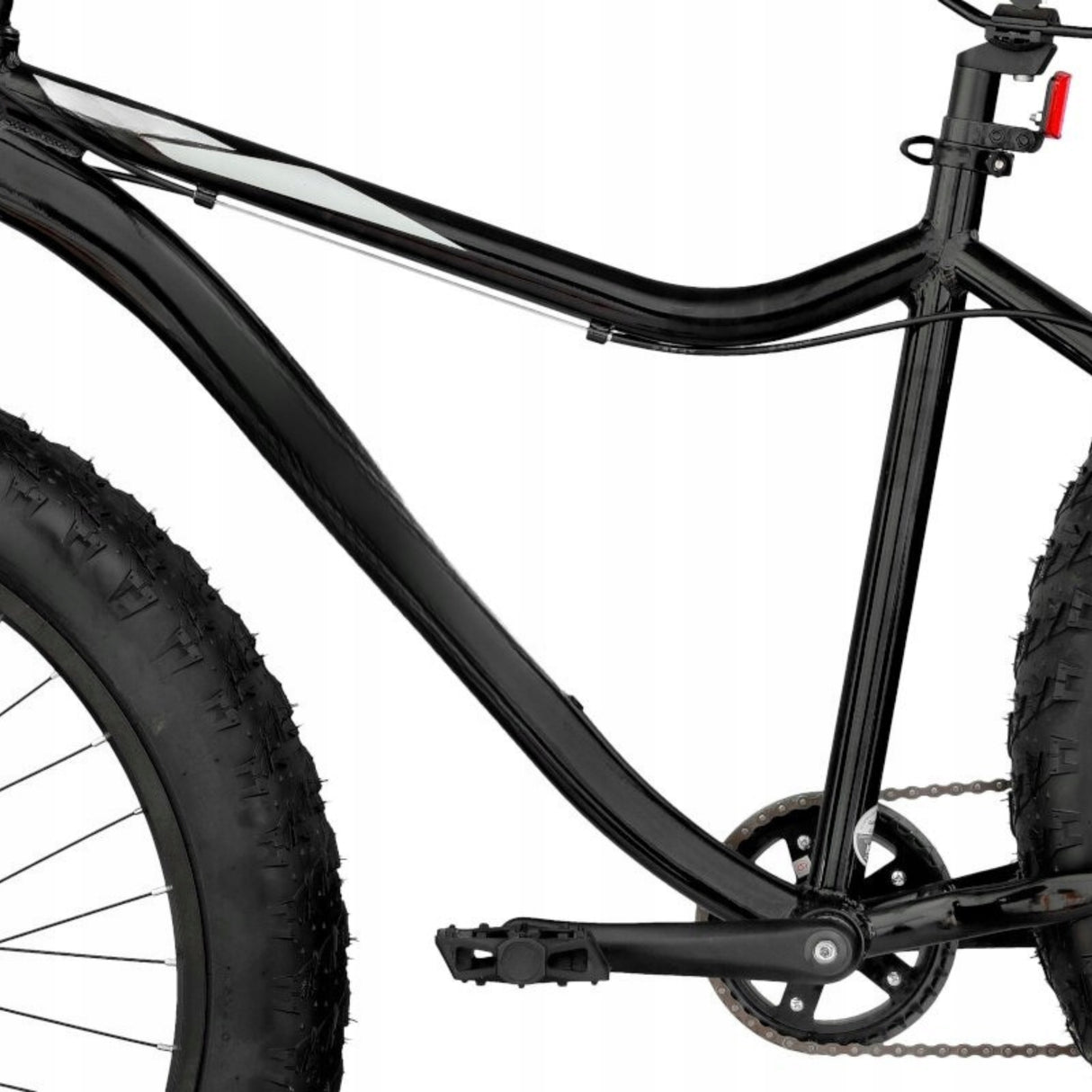 Rower Górski Fat Bike MTB 7 Biegów Męski Czarny 26" Cali Koło 18" Cali Rama