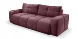 Sofa z Funkcją Spania i Pojemnikiem Burgundowa Tkanina Perfect Harmony 59