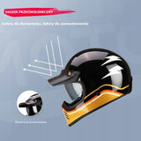 Kask Motocyklowy Pełna Twarz Vintage Oddychający Motocross Rozmiar 3XL