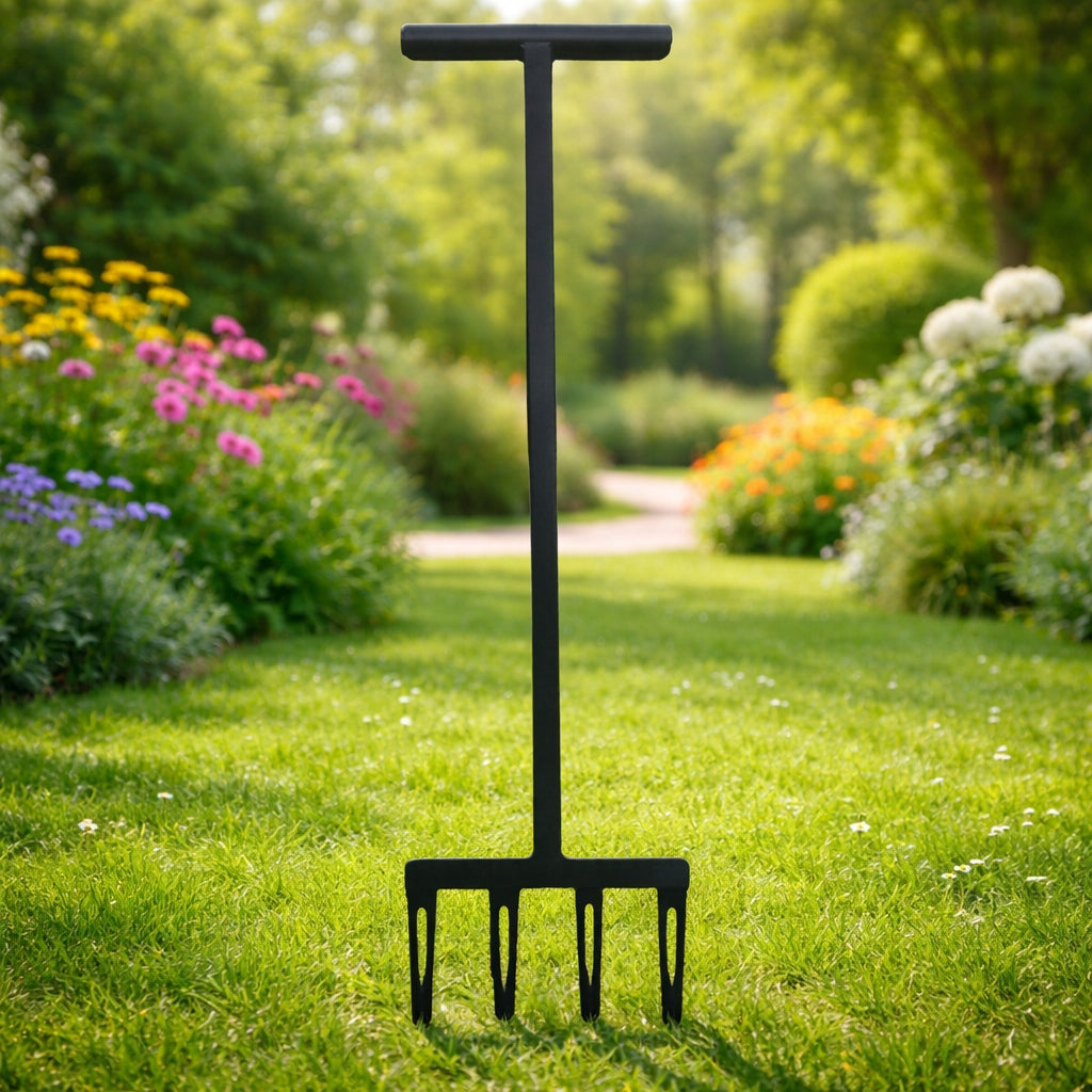 Aerator Rurkowy Ręczny Niezapychający się Widły Piaskowanie Trawnika 25 cm