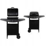 Grill Gazowy Czarny Kompaktowy Teesa BBQ 2000 2 palniki 5 kW TSA0080