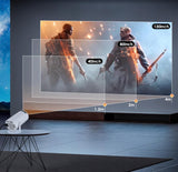 PROJEKTOR RZUTNIK ANDROID TV WIFI FULL HD PRZENOŚNY SMART GŁOŚNIK OBROTOWY