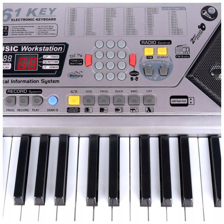 KEYBOARD Prezent Dla Dzieci Organy Pianino Klawisze + Mikrofon + RADIO!