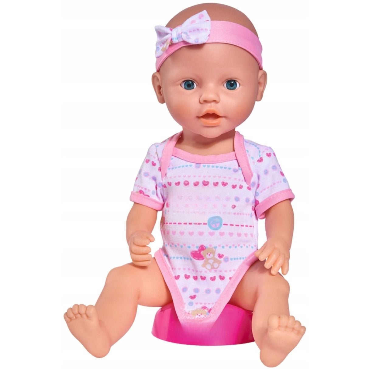 Lalka Funkcyjna Sikająca Dziewczynka Bobas Niemowlak na Prezent 43 cm