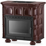 Piecyk Kominek Kaflowy Piec Koza Żeliwny BROWN 13kW Stalowy Ceramiczny
