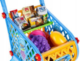 Wózek Koszyk Zakupowy Marketowy dla Dzieci na Zakupy z Produktami