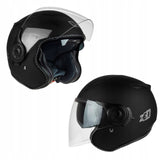 Kask Motocyklowy Otwarty ZED C5 Blenda + Kominiarka Czarny S