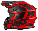 Kask Cross Enduro S Czerwony Quad MTB Homologacja EU Lekki Daszek