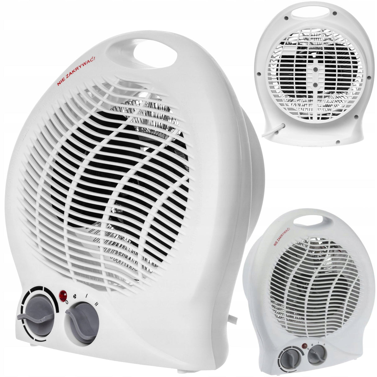 Grzejnik Elektryczny Farelka Termowentylator z Termostatem 2000 W 3 Poziomy