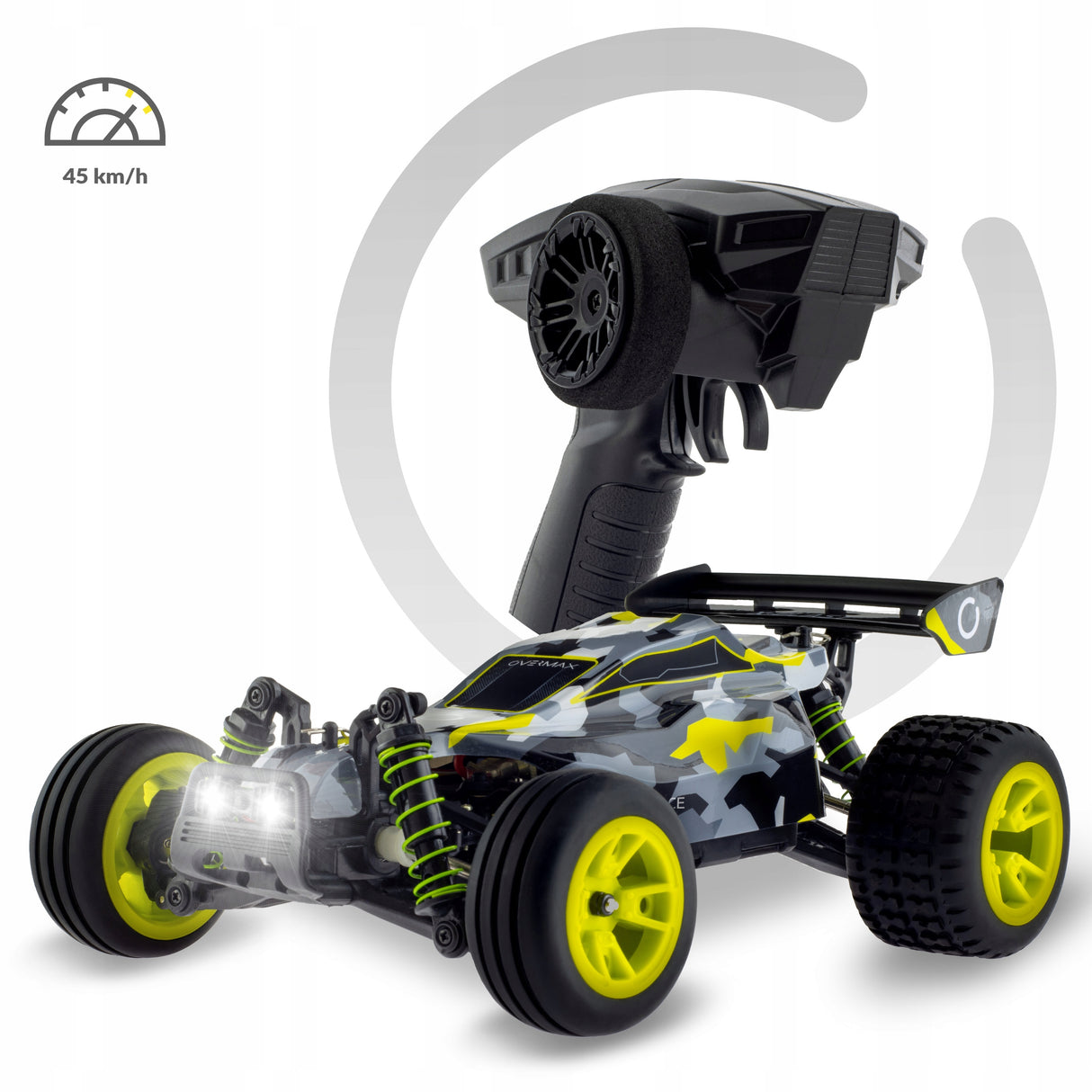 Auto RC Terenowe 4x4 Szybkie LED 2 Baterie 100m Zasięg Skala 1:18 Duży