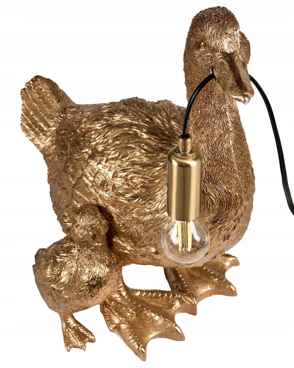 Lampa Stołowa Złota Kaczki Mała Duża Elegancka Stołowa Lampka 40cm Mosiądz
