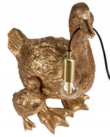 Lampa Stołowa Złota Kaczki Mała Duża Elegancka Stołowa Lampka 40cm Mosiądz