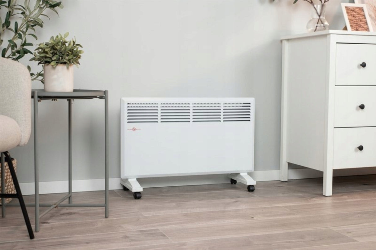 Grzejnik Konwektorowy Elektryczny Energooszczędny z Termostatem 2000W Biały
