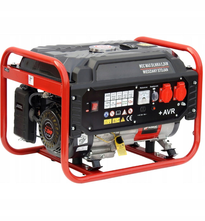 Agregat Prądotwórczy Benzynowy 3500W Przenośny Jednofazowy Generator Prądu