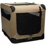 Transporter dla Psa Duży Beżowy Amazon Basics 54x76x54 cm Klatka dla Psów