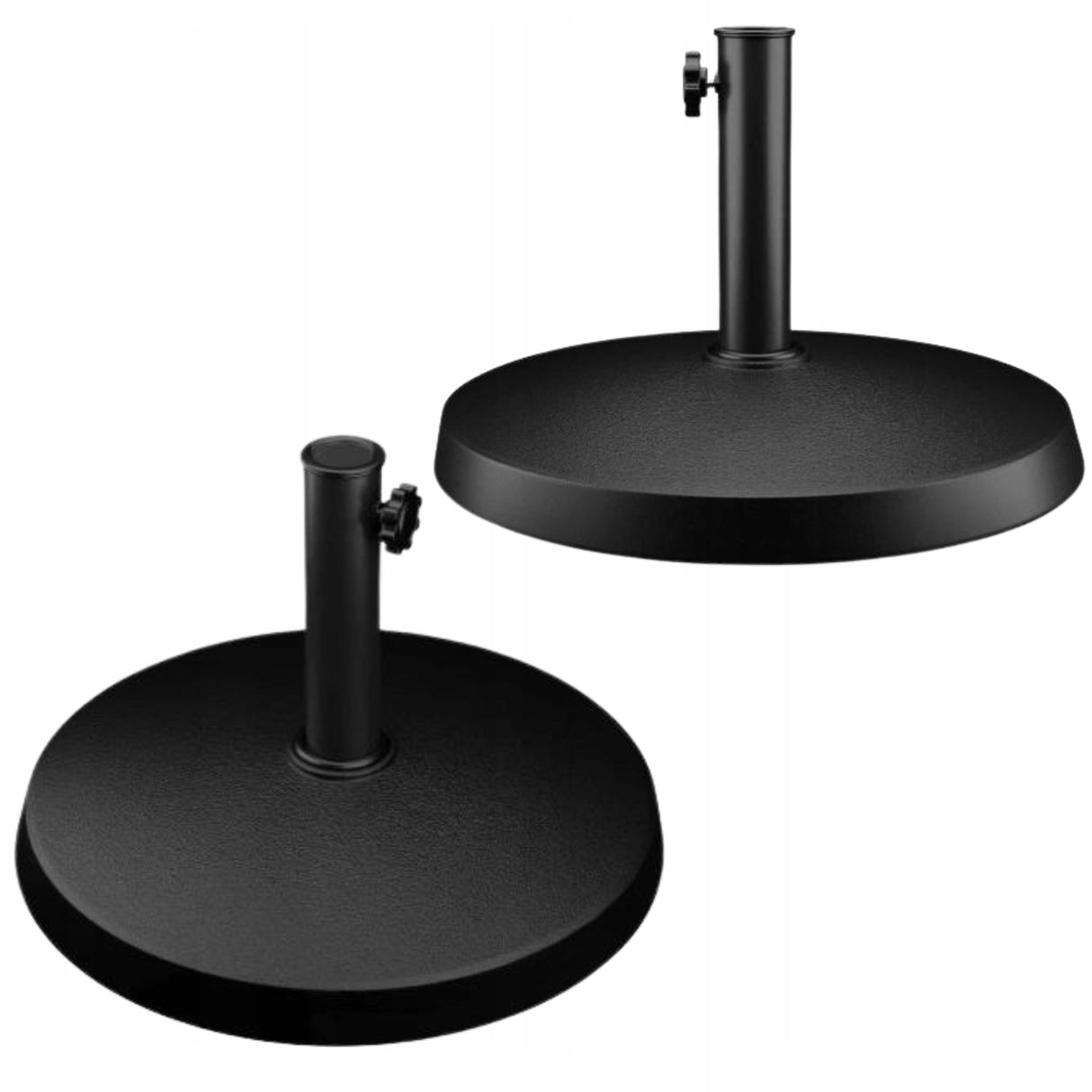 Podstawa Pod Parasol Ogrodowy Śr.45 Cm Czarna Betonowa Uniwersalna Okrągła
