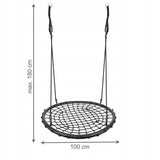 Huśtawka Bocianie Gniazdo Ogrodowa dla Dzieci XXL 100cm 150kg Stelaż Duża