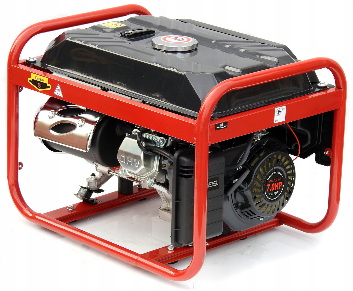 Agregat Prądotwórczy Benzynowy 3500W Przenośny Jednofazowy Generator Prądu