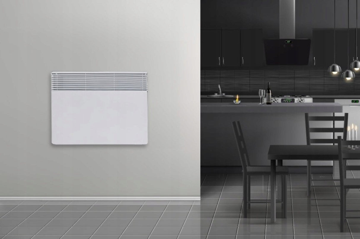 Grzejnik Konwektorowy Elektryczny Przenośny Termostat Ścienny 1000W Biały