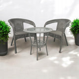 Zestaw Mebli Ogrodowych technorattan Classic Mini SZARY 3 el. Balkon